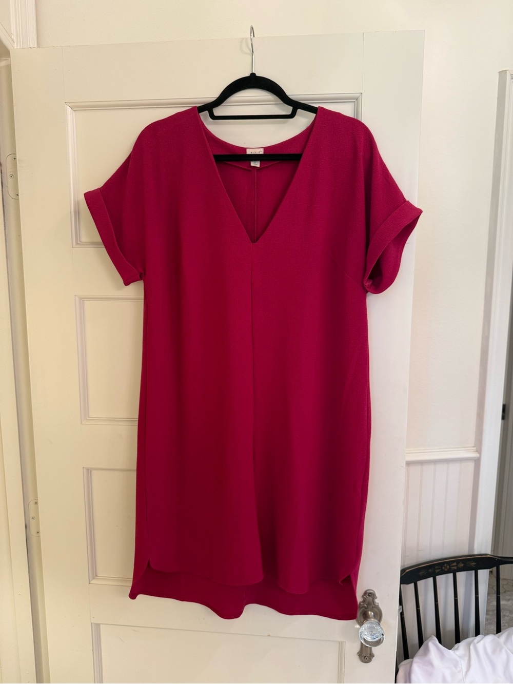 A New Day - Fuschia/Magenta Mini Dress with Gold Studs